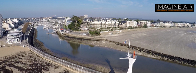L'occasion des grandes marées pour réaliser des photos aériennes en drone de la Baule et du Pouliguen